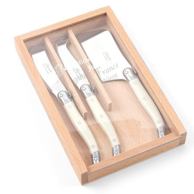 Laguiole Cheese Knives, Set of 3 - Ivory