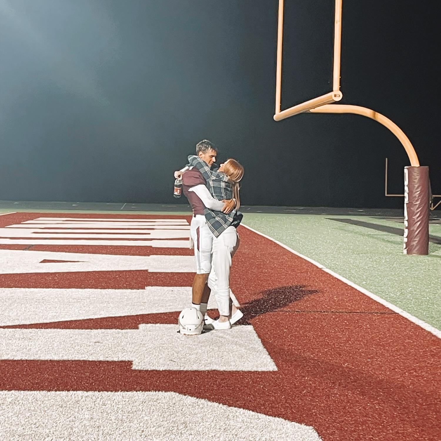 Post-win photo! Just talking, in the moment.