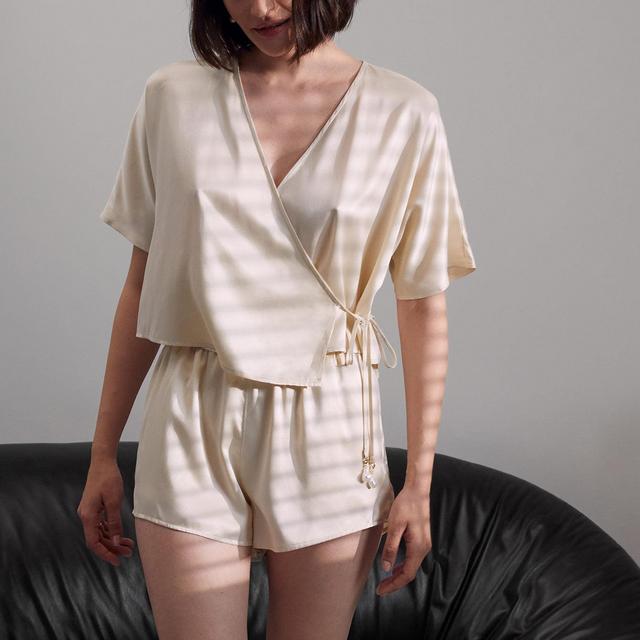 Lunya Washable Silk Pearl Dolman Short Set