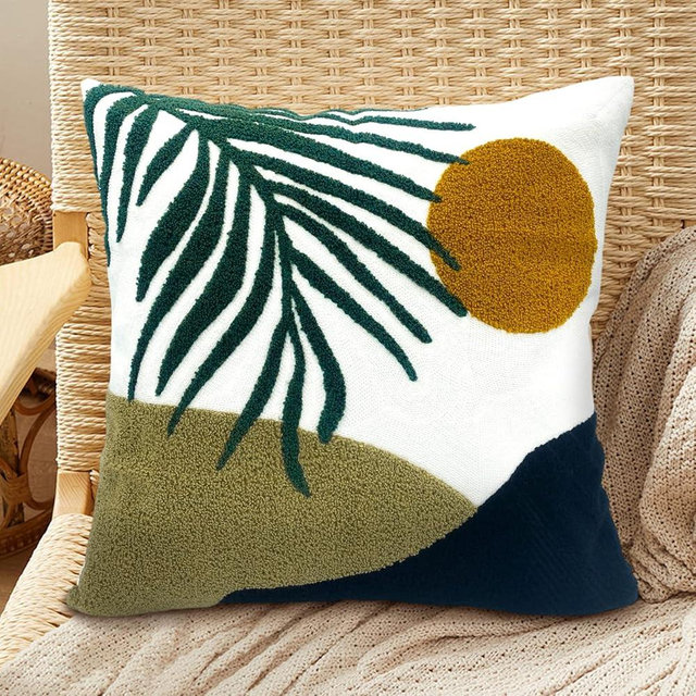 HYOPUO Decorative Throw Pillow Cover, Boho Pillow Cover 18x18 Abstract Mid Century Pillowcases, Modern Textured Pillow Cover for Couch Bed Sofa