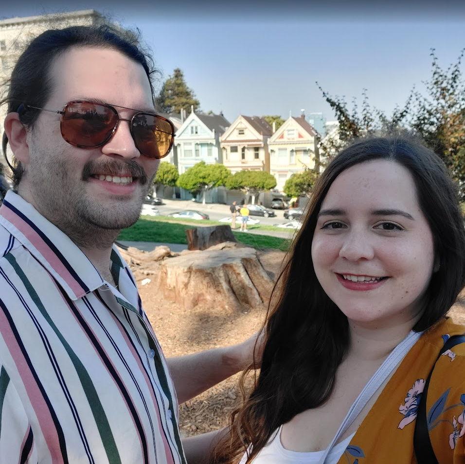 The Painted Ladies from Alamo Square Park. San Francisco, 2021