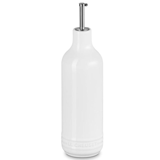 Le Creuset Stoneware Signature Oil Cruet, 20 oz., White