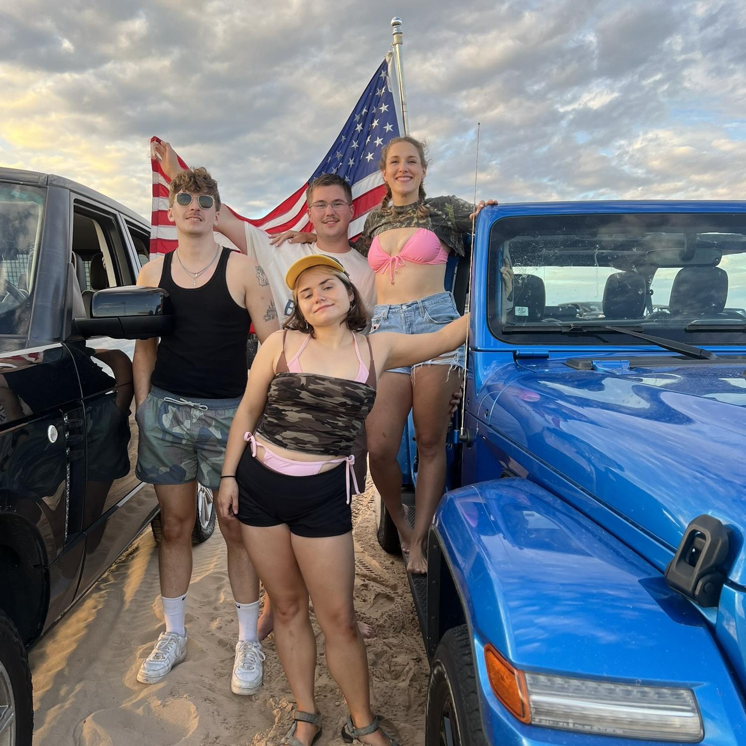 4thof July in northern michigan on the Dunes with friends is always a (sand) blast. (Not pictured, Hannah, photographer!)