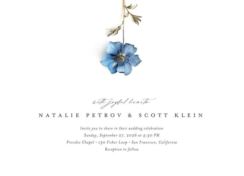 Spiga Landscape | Blue | Zola Wedding Invitations