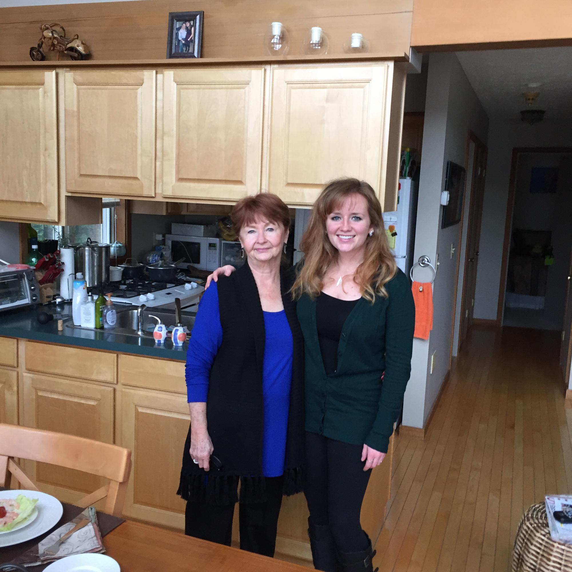 Grandma and Christie in the Geneseo house