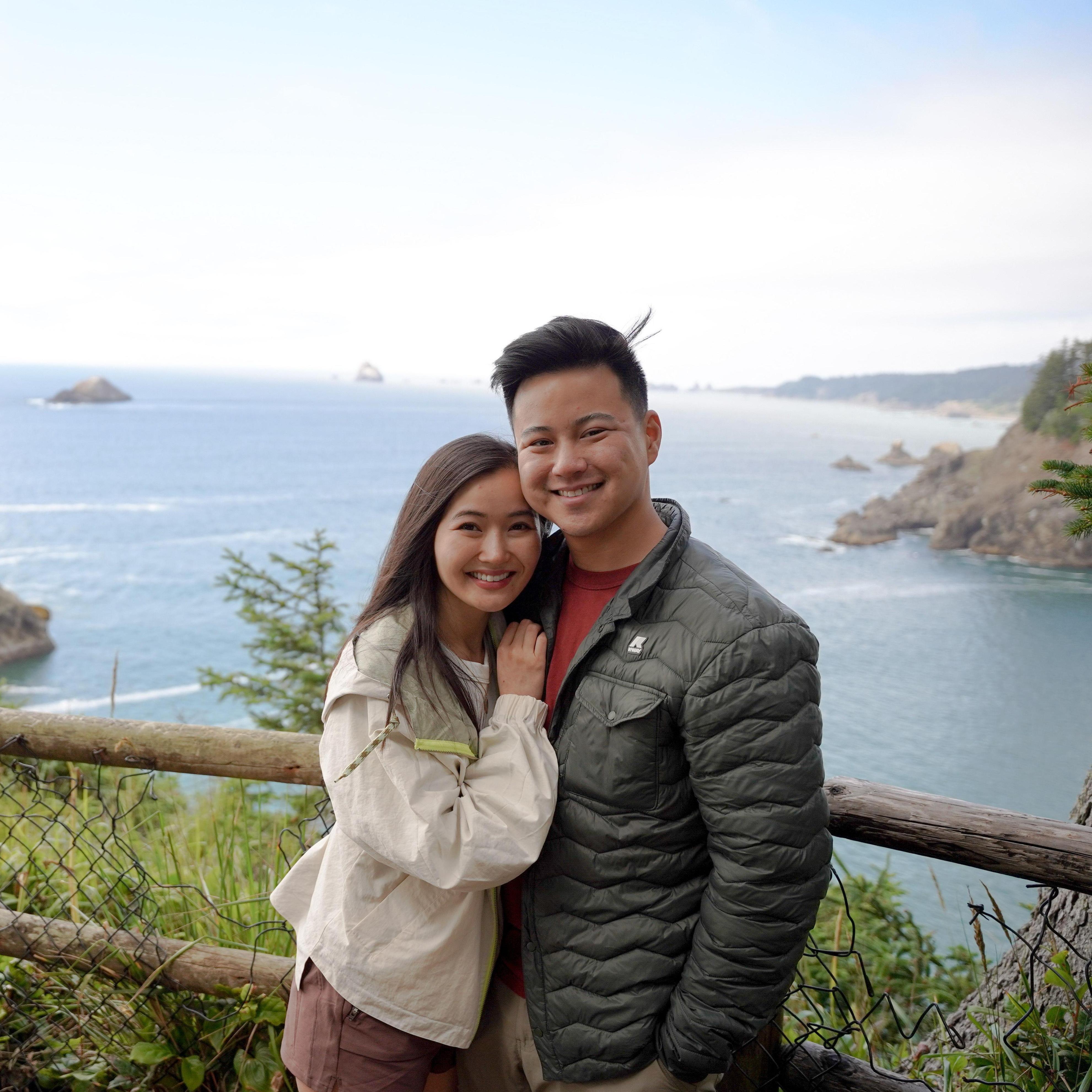 Our friends snapped pics of us all road trip. Little did Thu know Kenneth would propose a few moments later!