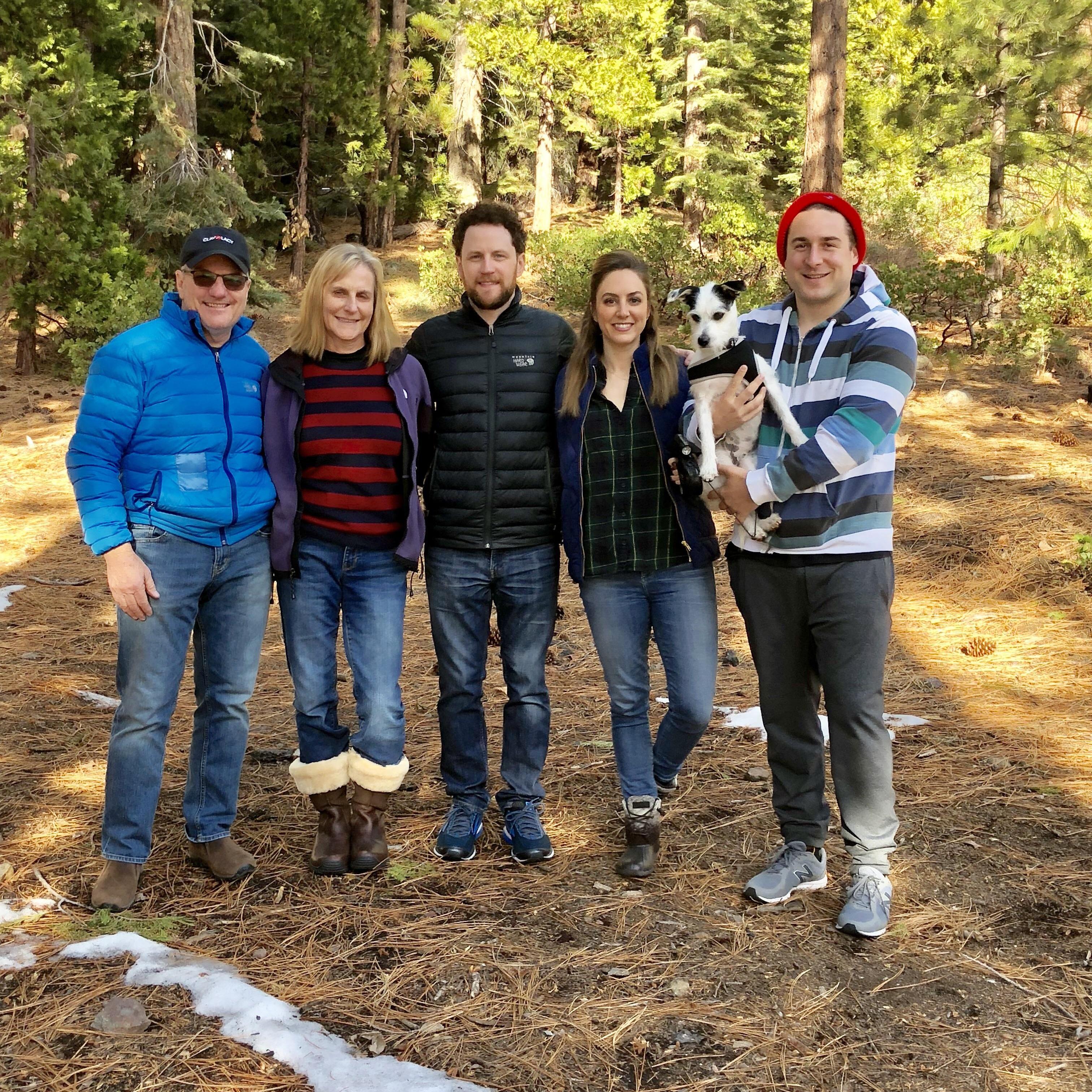 Dan and the Dickinson family in Tahoe