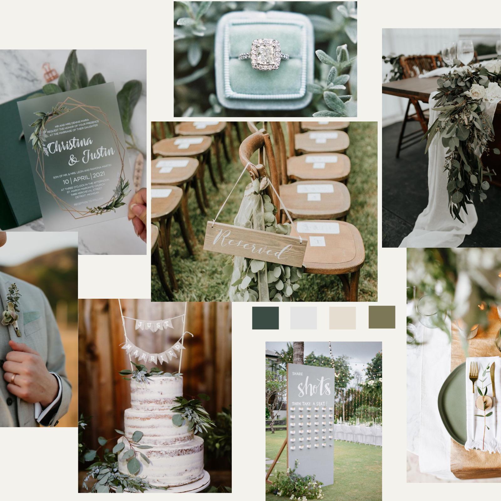 Our Color Scheme!

Sage Green, Cream, and a hint of Rustic Blue