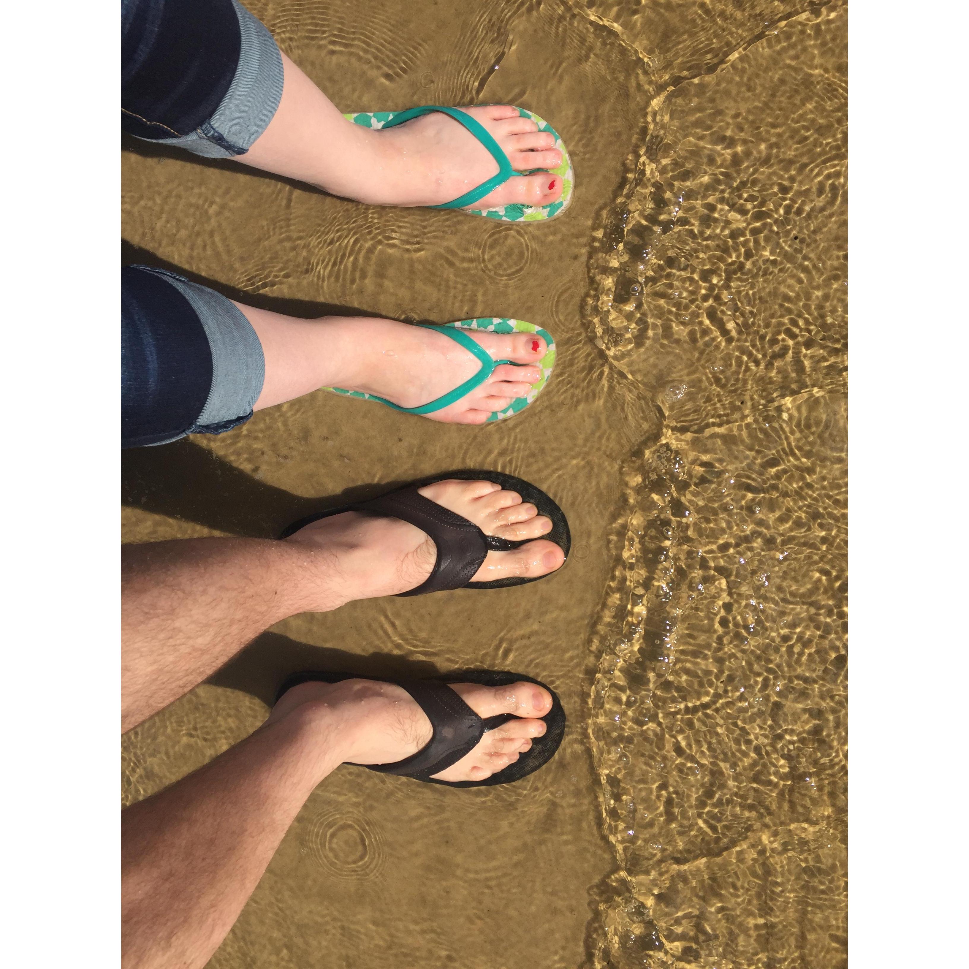 We had to take the opportunity to dip our feet in the Gulf coastal waters.