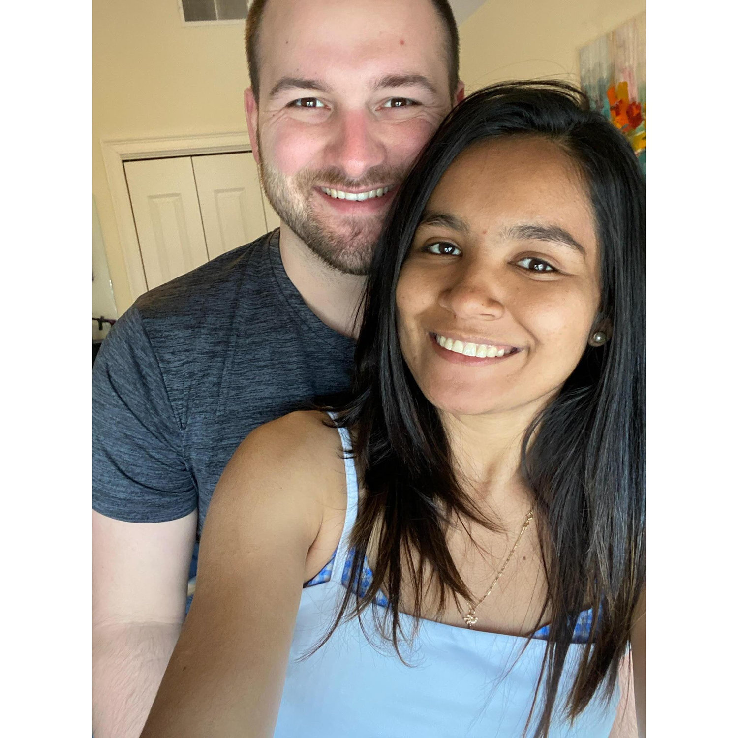 Our first picture together 😅