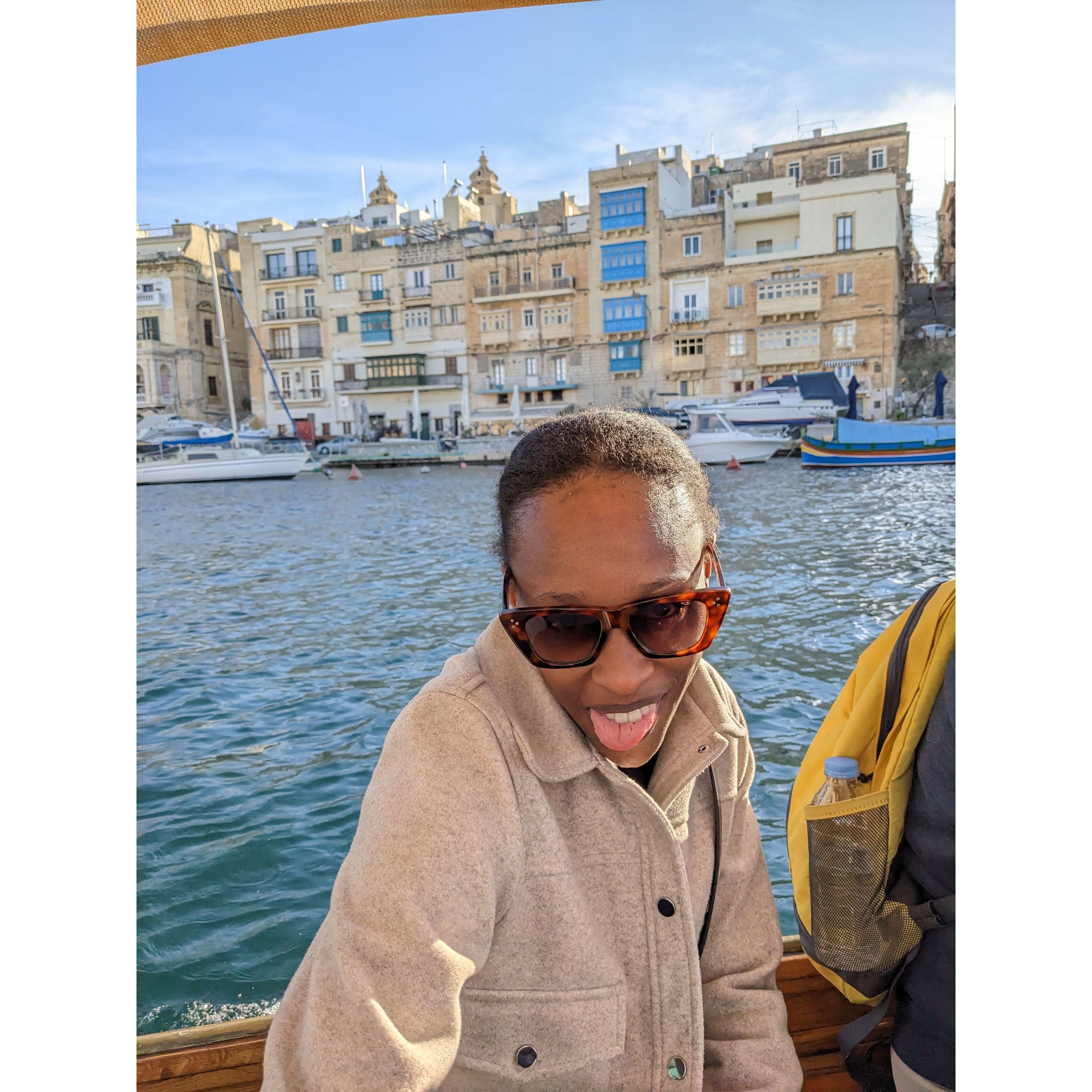 When I ask her to pose (in Malta).