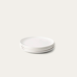 Dessert Plates in Cloud White, 4 Piece Set | Fable