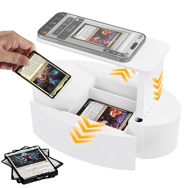 2025 Newly Trading Card Scanner, MTG Card Scanner Stand Holder, Card Slider Phone Holder Accessories Quickly Scan and Price Check MTG Cards, Only Available for ManaBox
