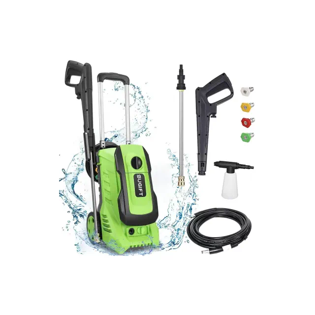 SUGIFT Electric Pressure Washer 3300 Max Psi 2.0 GPM 1800W Green