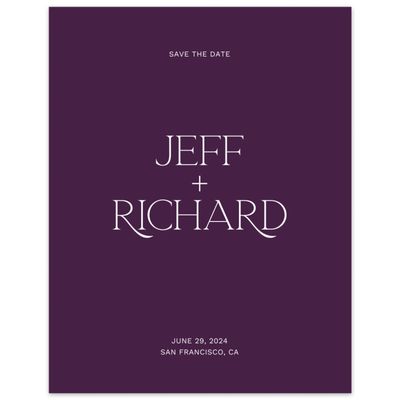 Eggplant, Purple Wedding Digital Save the Date - Hazeldale Classic