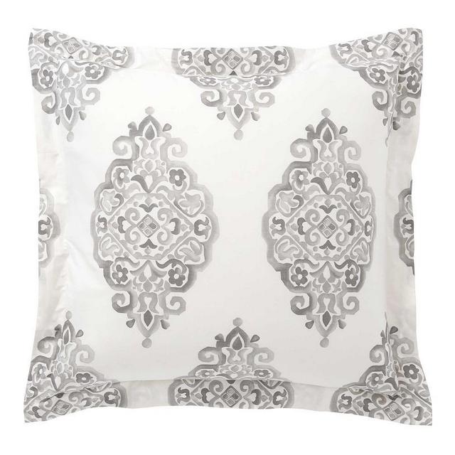 Gray Asher Medallion Organic Shams, Euro, Set of 2