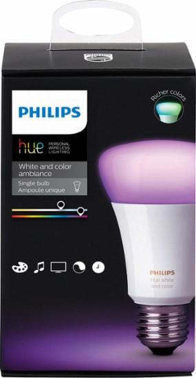 Philips - Hue White and Color Ambiance A19 Add-on Smart LED bulb (3rd Gen) - Multicolor