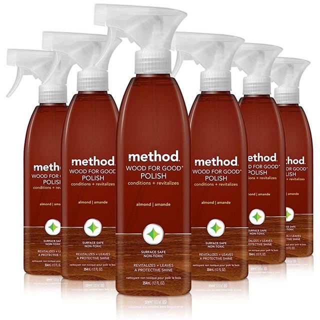 Method Wood For Good Polish, Wood Cleaner, Almond, 12 Ounce (Pack 6)