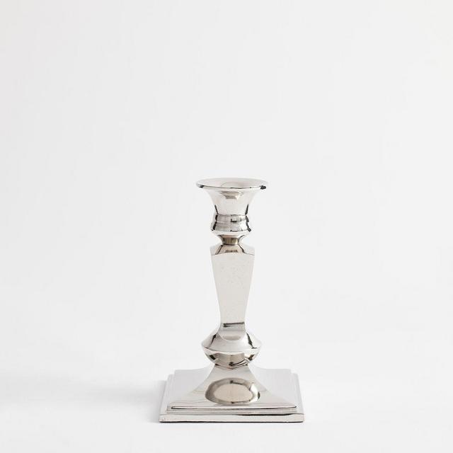 Daphne Silver Taper Holder, Small, Silver