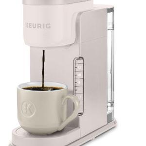 Keurig K-Express Single Serve K-Cup Pod Coffee Maker, 3 Brew Sizes, Strong Button Feature, 42oz Removable Reservoir, Warm Stone