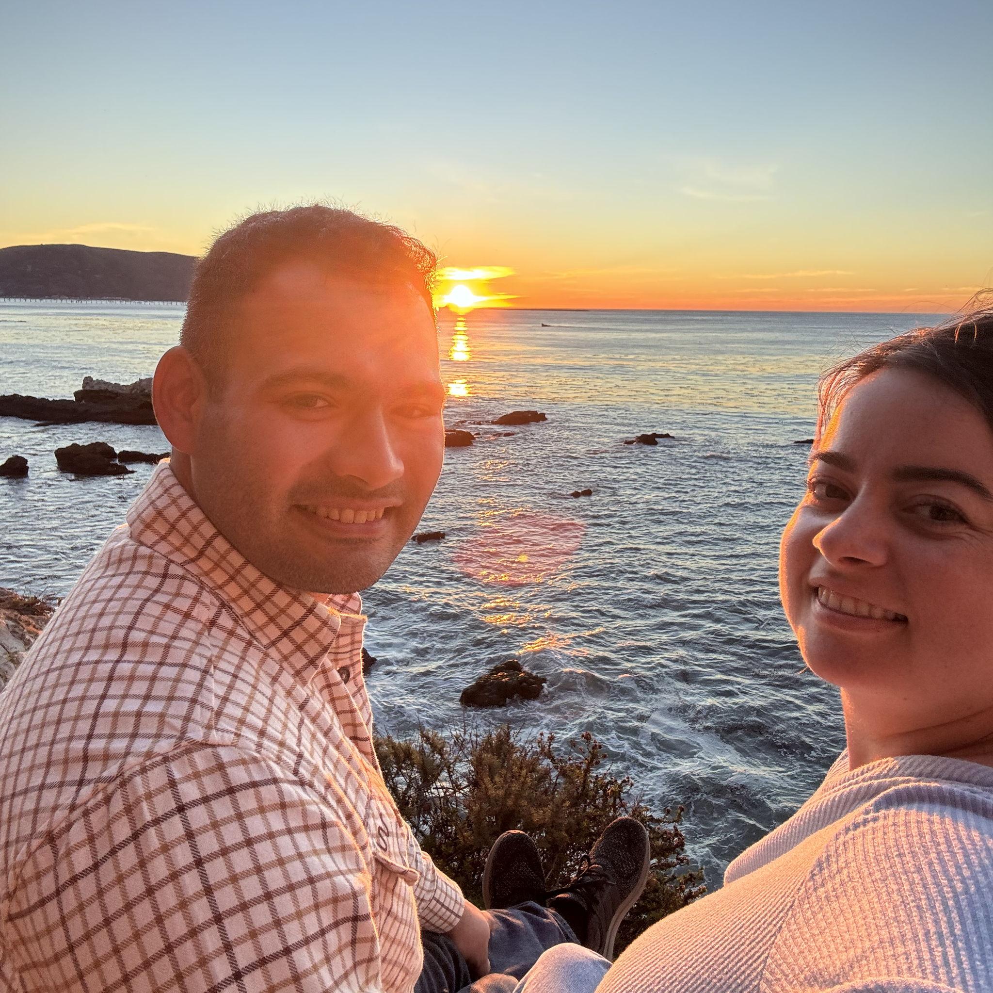 Enjoying a beautiful sunset in San Luis Obispo, CA