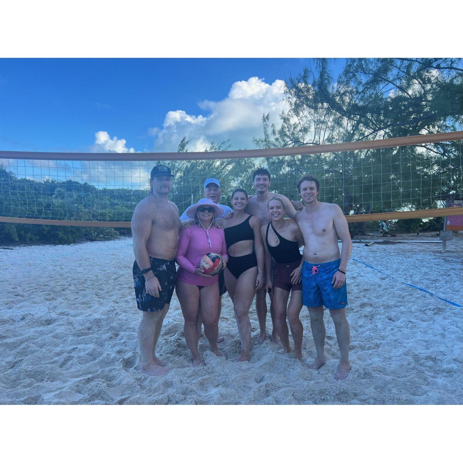 Beach volleyball in Exuma