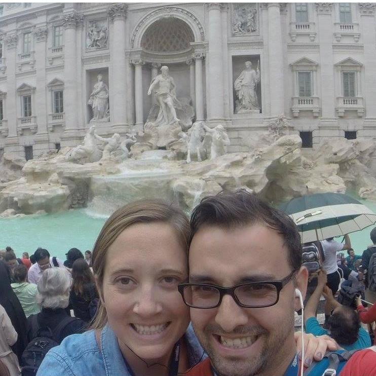 In Rome at the Trevi Fountain