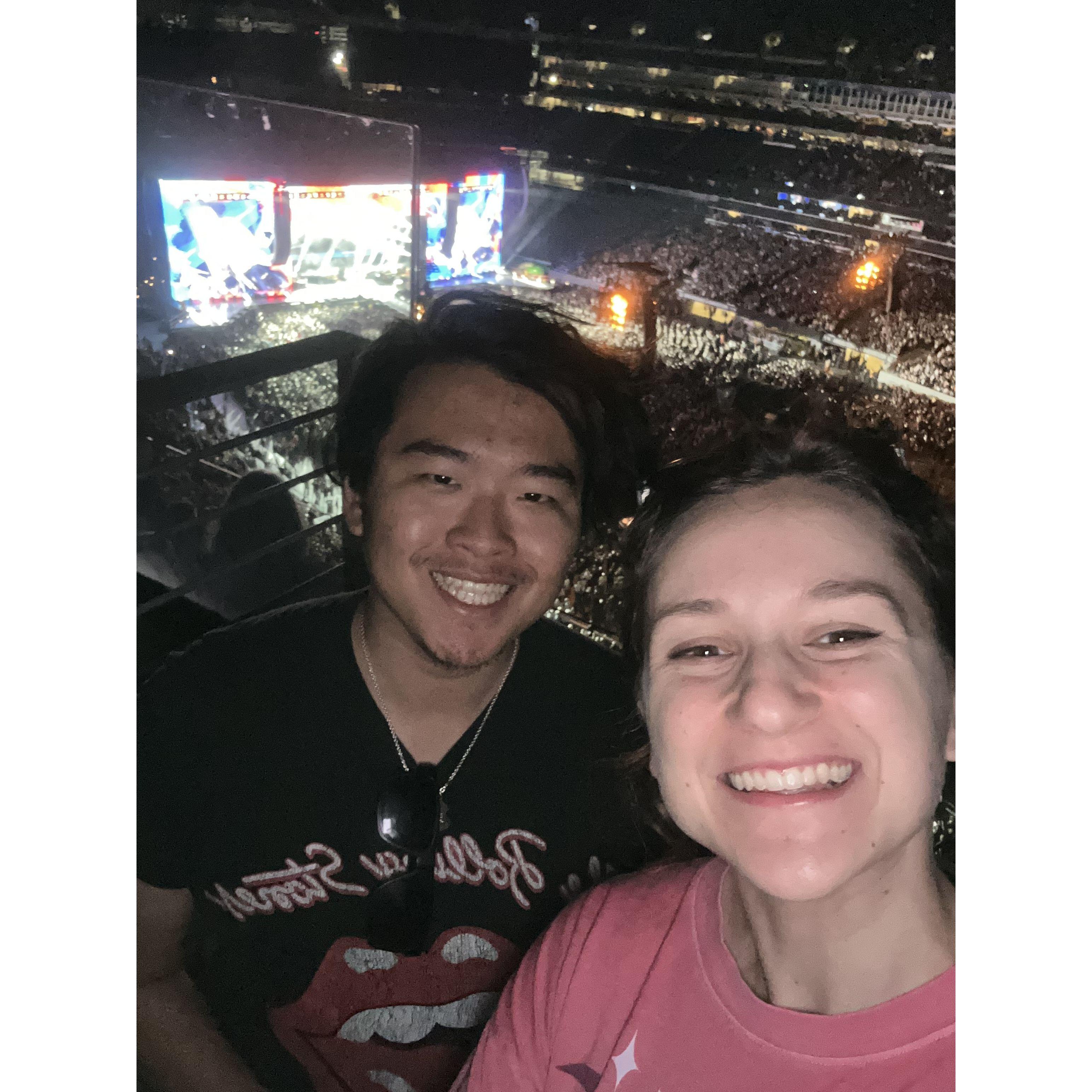 Another one of our favorite pastimes (this was us seeing the Stones :) )
