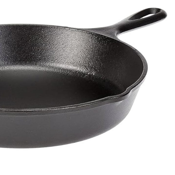 Lodge 13-1/4 Inch Cast Iron Pre-Seasoned Skillet – Signature Teardrop Handle - Use in the Oven, on the Stove, on the Grill, or Over a Campfire, Black