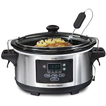 Crock-Pot 6-Quart Programmable Cook & Carry Slow Cooker with Digital Timer, Stainless Steel , SCCPVL610-S