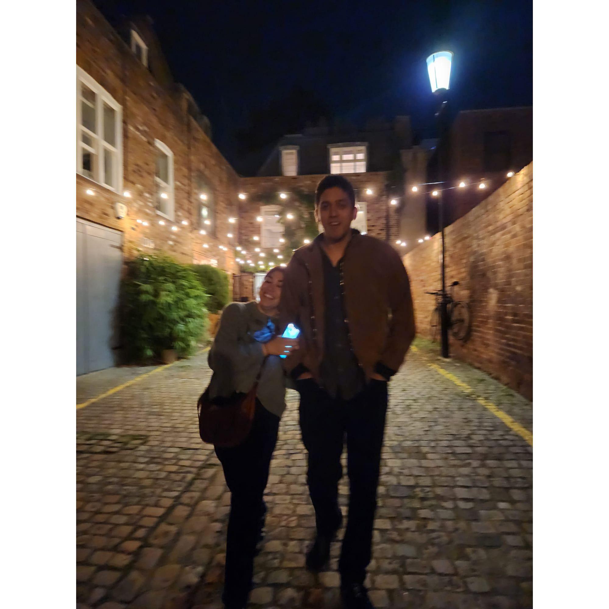 Our nightly walks through Knotting Hill, LN UK.