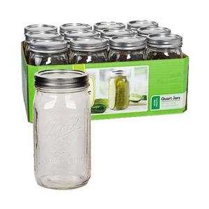 Ball Quart Jar, Wide Mouth, Set of 12 - Ball 252 Wide Mouth Quart Jar Set Of 12