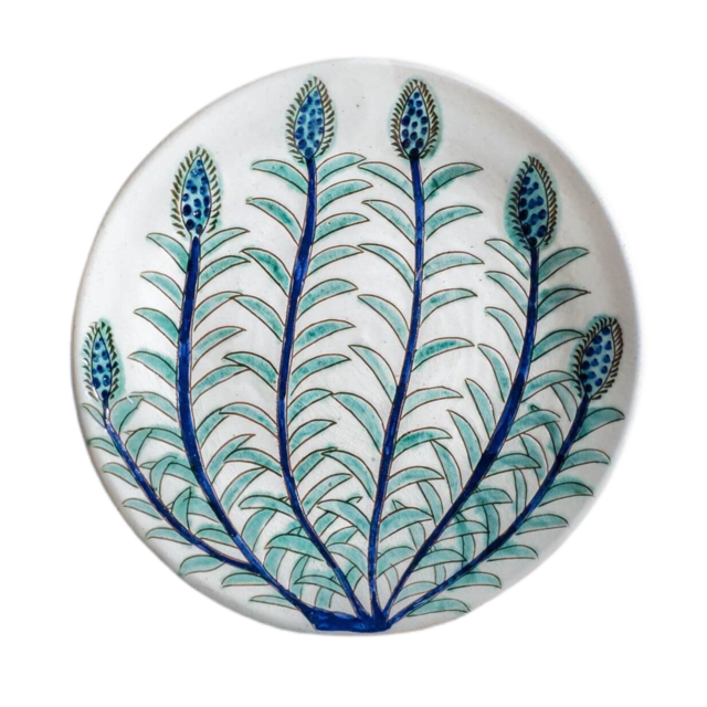 Blue & Green Buds Platter - Large