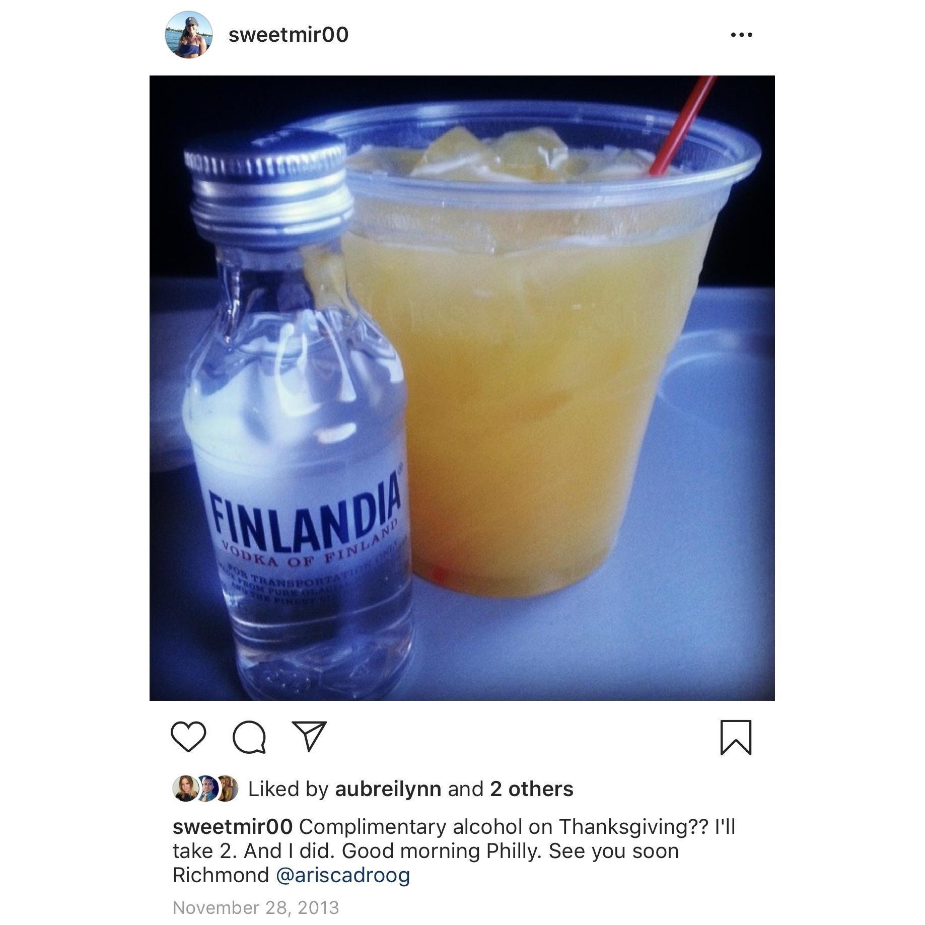 Our drink of choice day we met ✈️