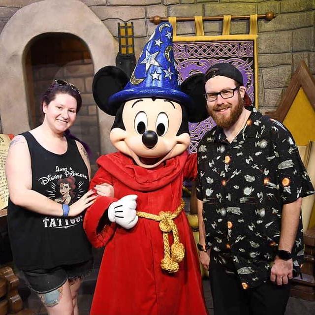 Harold only smiles for Sorcerer Mickey!