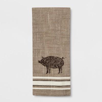Pig Kitchen Towel Gray - Threshold™