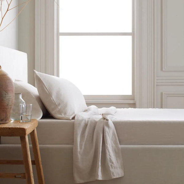 European Linen Fitted Sheet Set - King