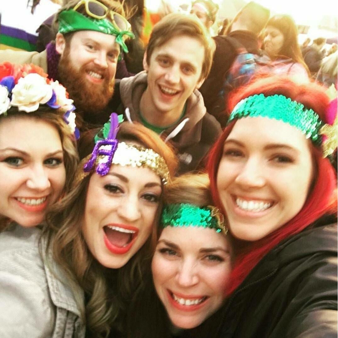 Our first Mardi Gras together, just a month after we met!