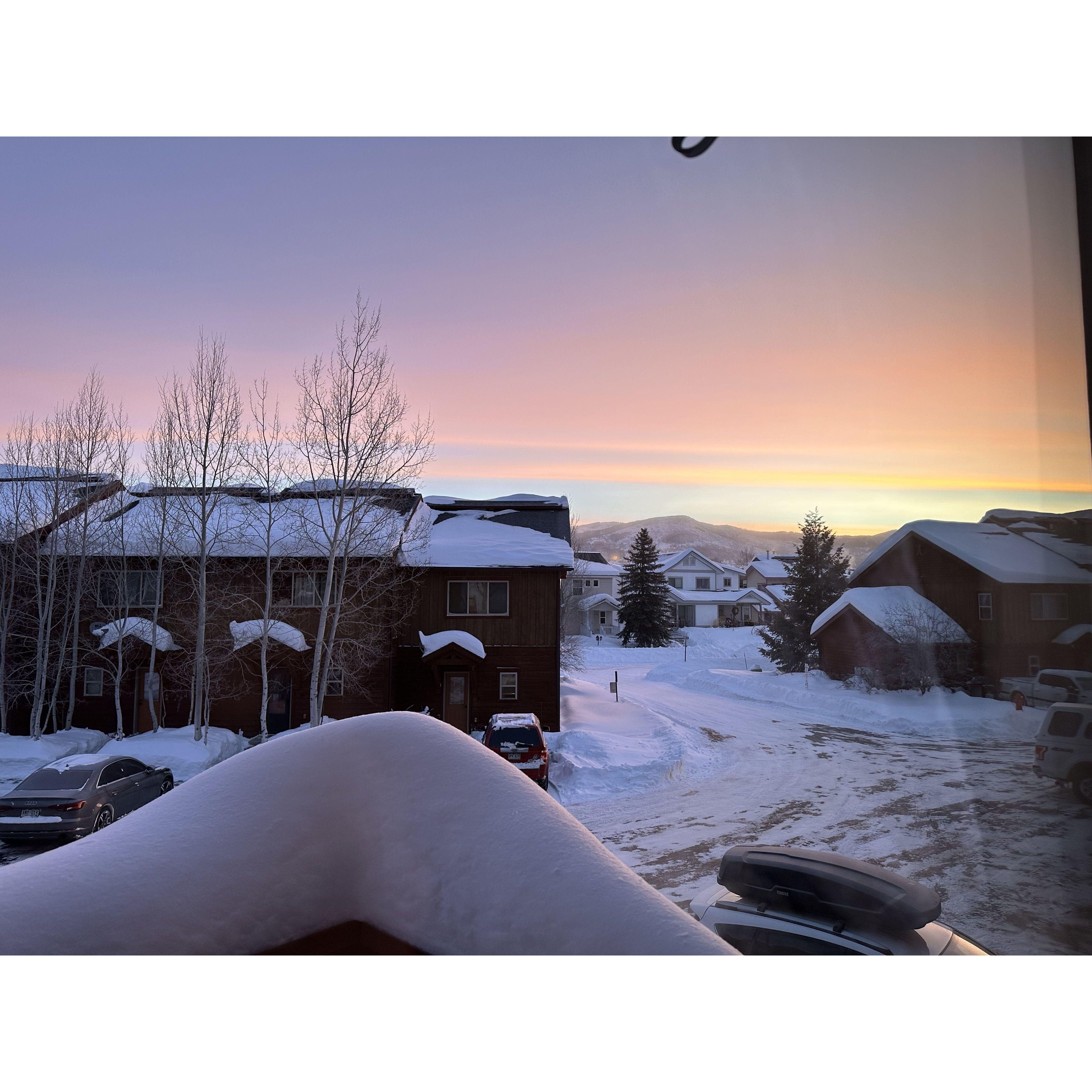 Sunrise at our first home
