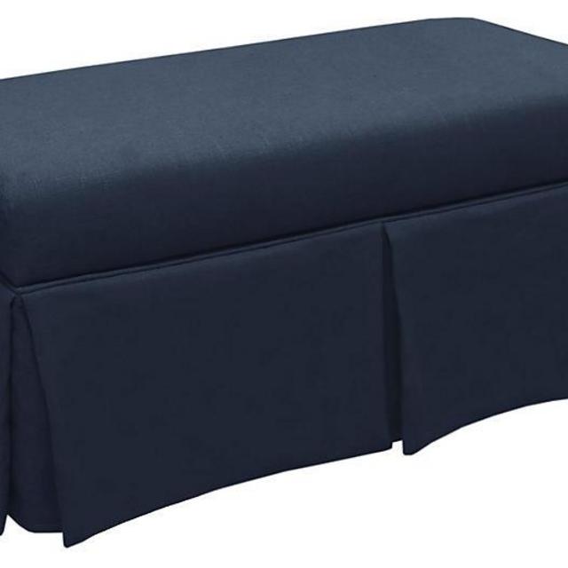 Hayworth Storage Bench, Navy Linen
