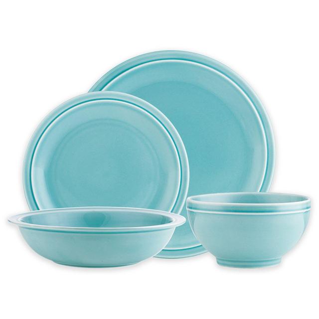 Godinger Chaddsford 16-Piece Dinnerware Set in Aqua