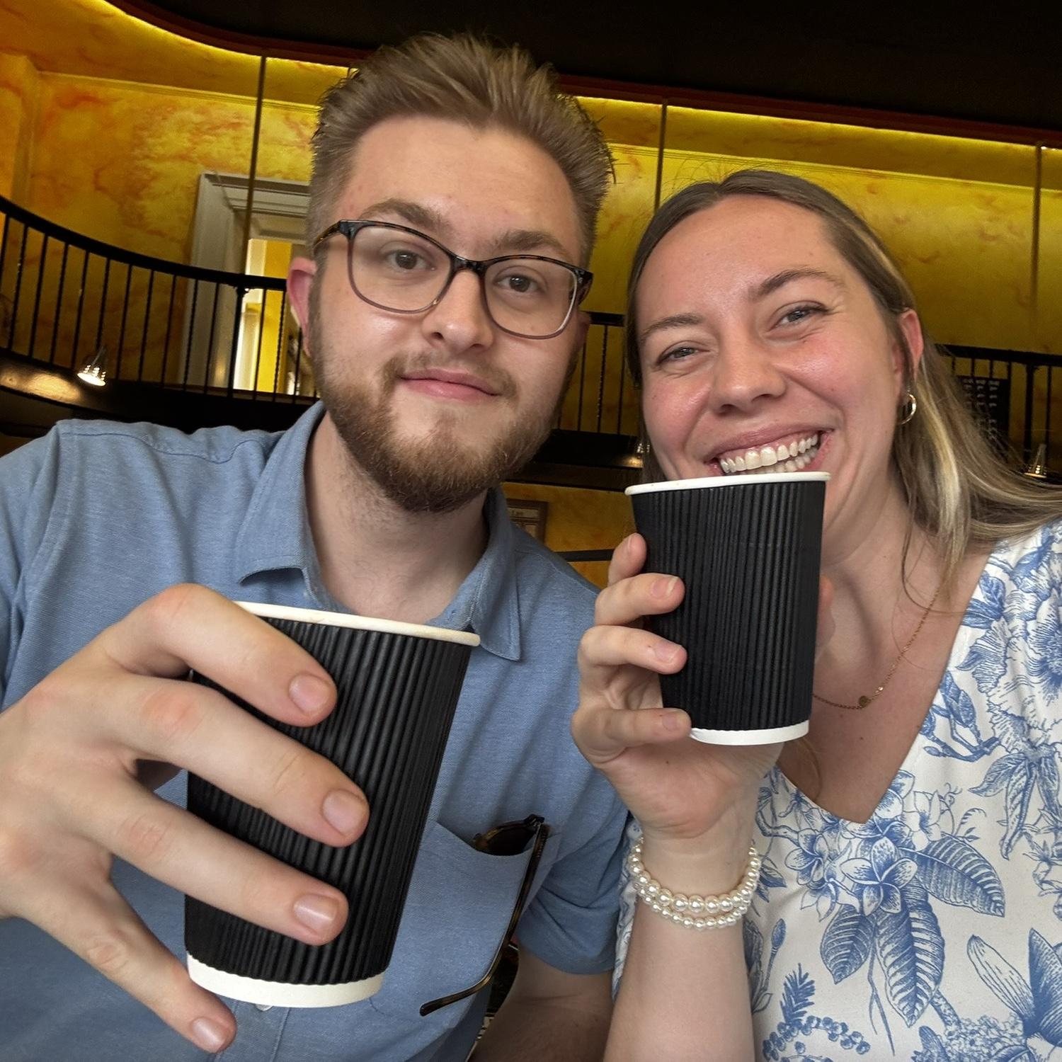 Our first official hangout was as friends, coffee crawling through downtown Fredericksburg. This wasn't a date, but date vibes were strong and this is where we decided we had a ton of fun together!