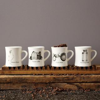Grange Farm Decal 4-Piece Mug Set