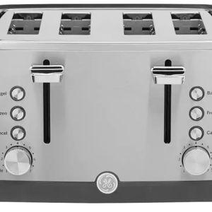 GE - 4-Slice Toaster - Stainless Steel