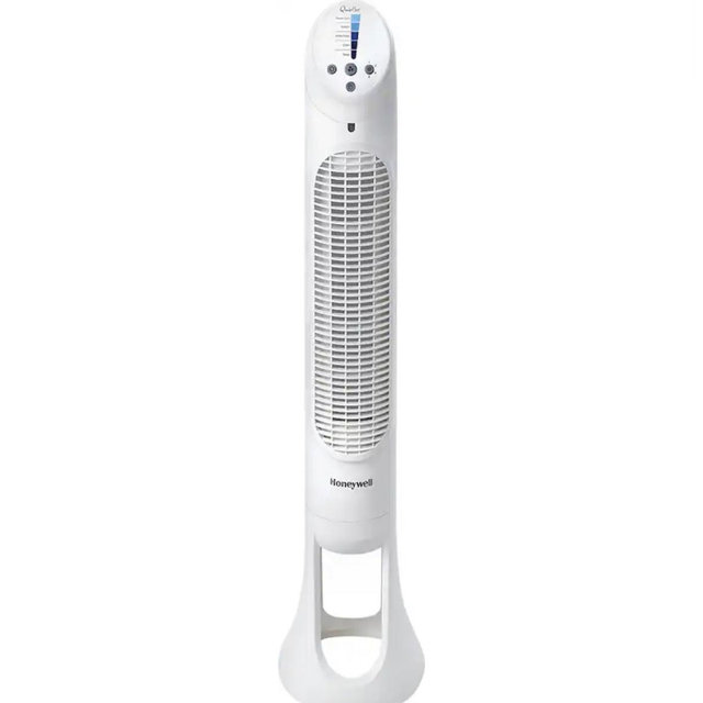 Honeywell - QuietSet 5-Speed Oscillating Tower Fan HYF260W - White