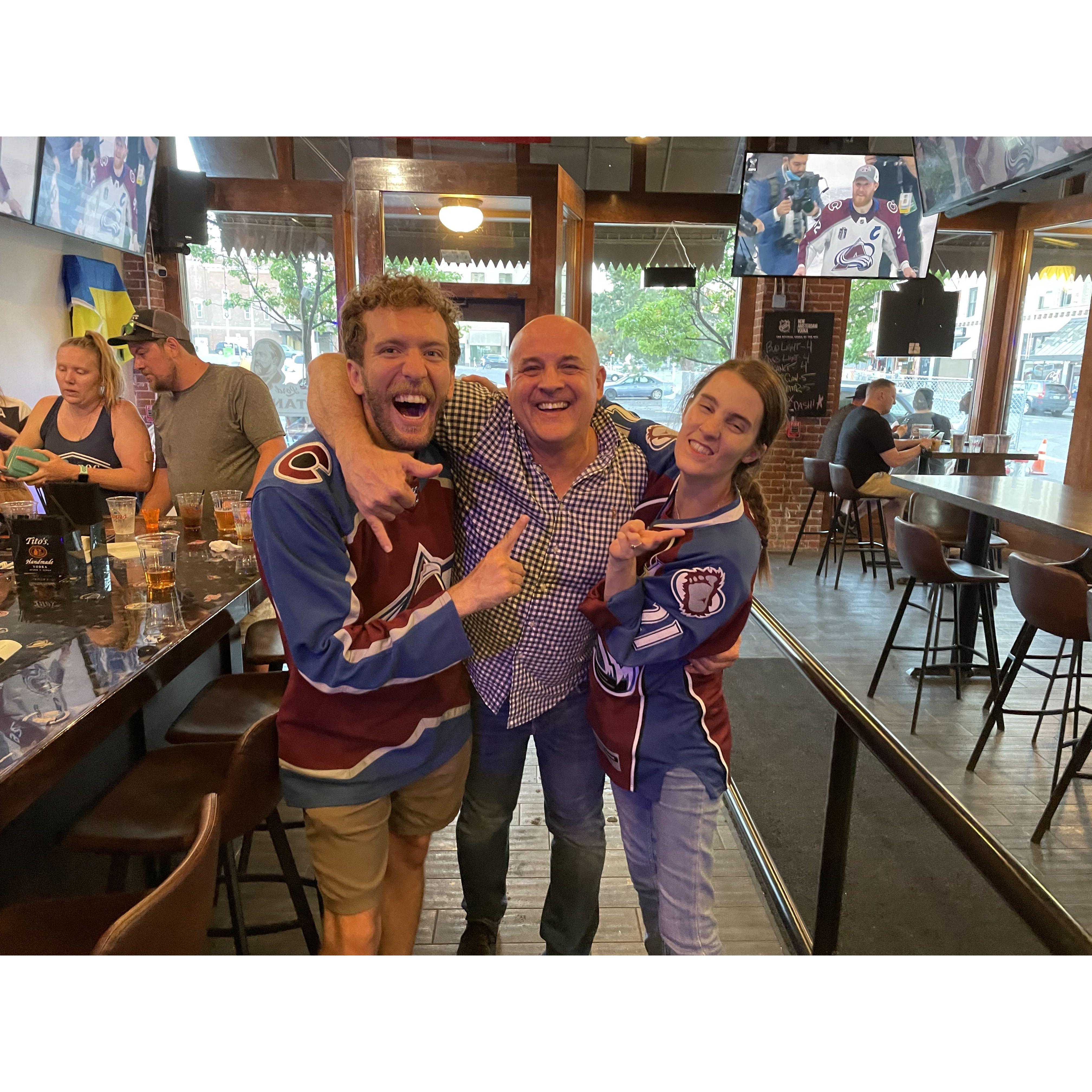 Pat was converted to an Avalanche fan then they won the Stanley Cup soon after.