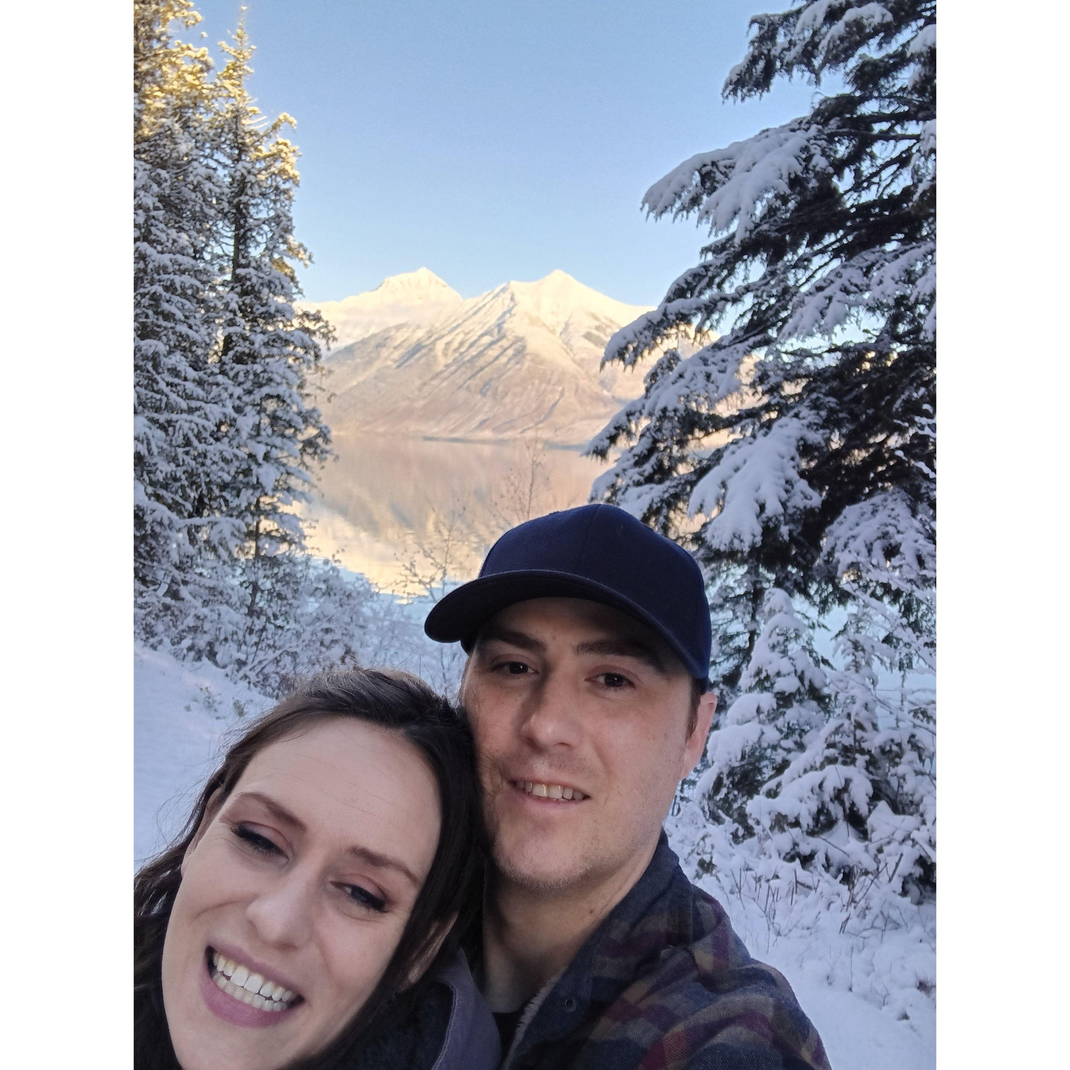 This was right after I said, "I Do" and we were still in the park (Glacier National Park - 12/24/2023)