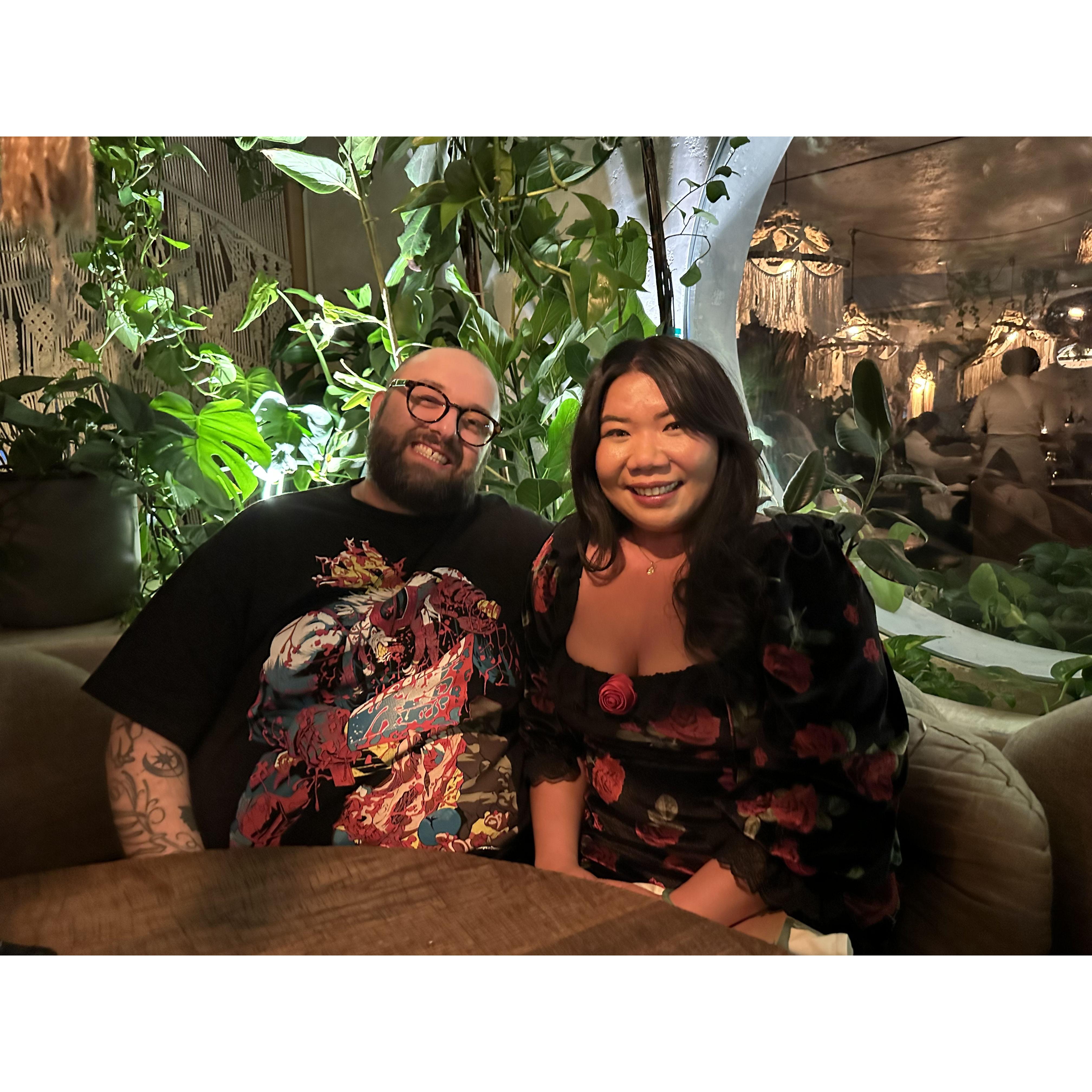 We love trying new restaurants together!