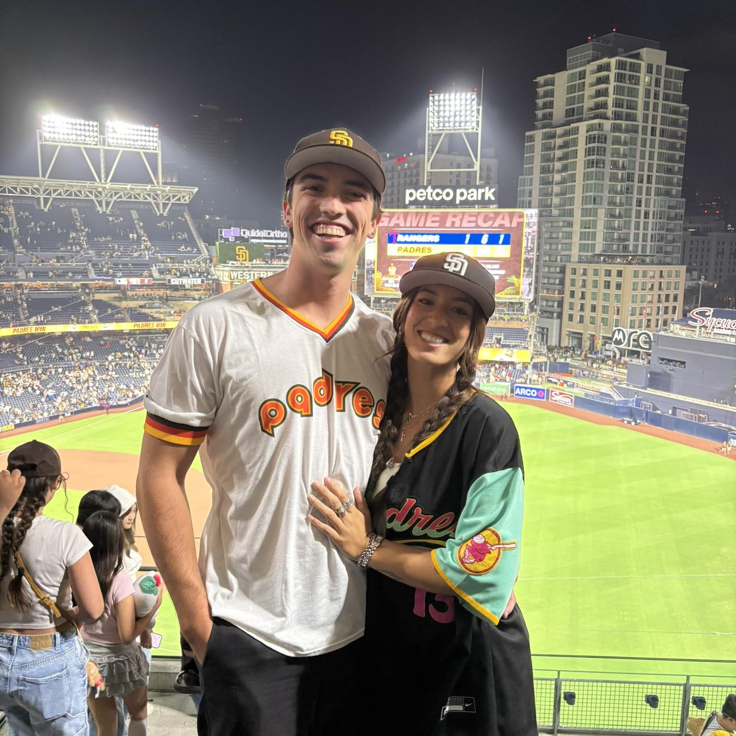 We went to a Padres game together