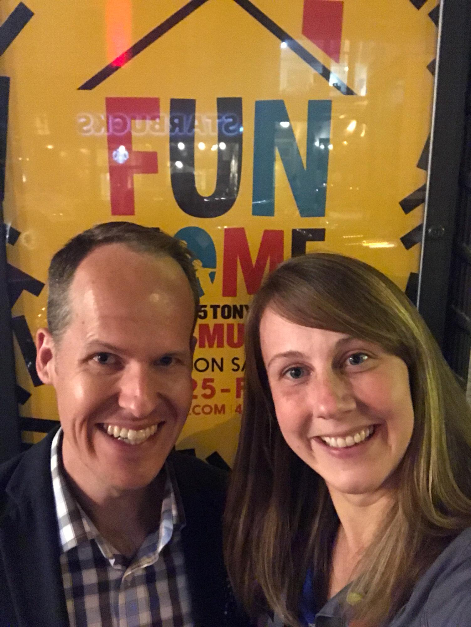Valentine's Day date to see Fun Home at the Curran in San Francisco.